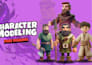 model 3d low poly, character for game, animation and rig